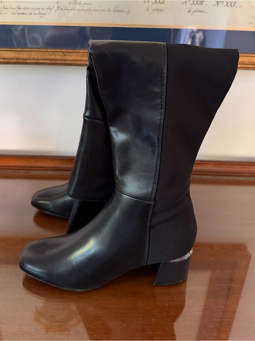 Calvin Klein Black Over the Knee Stretch Boots Women’s Size 5 NWOT
